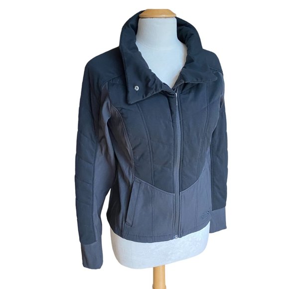 The North Face Pseudio Quilted Jacket Black Gray Gorpcore Activewear Hiking -M - Picture 2 of 16